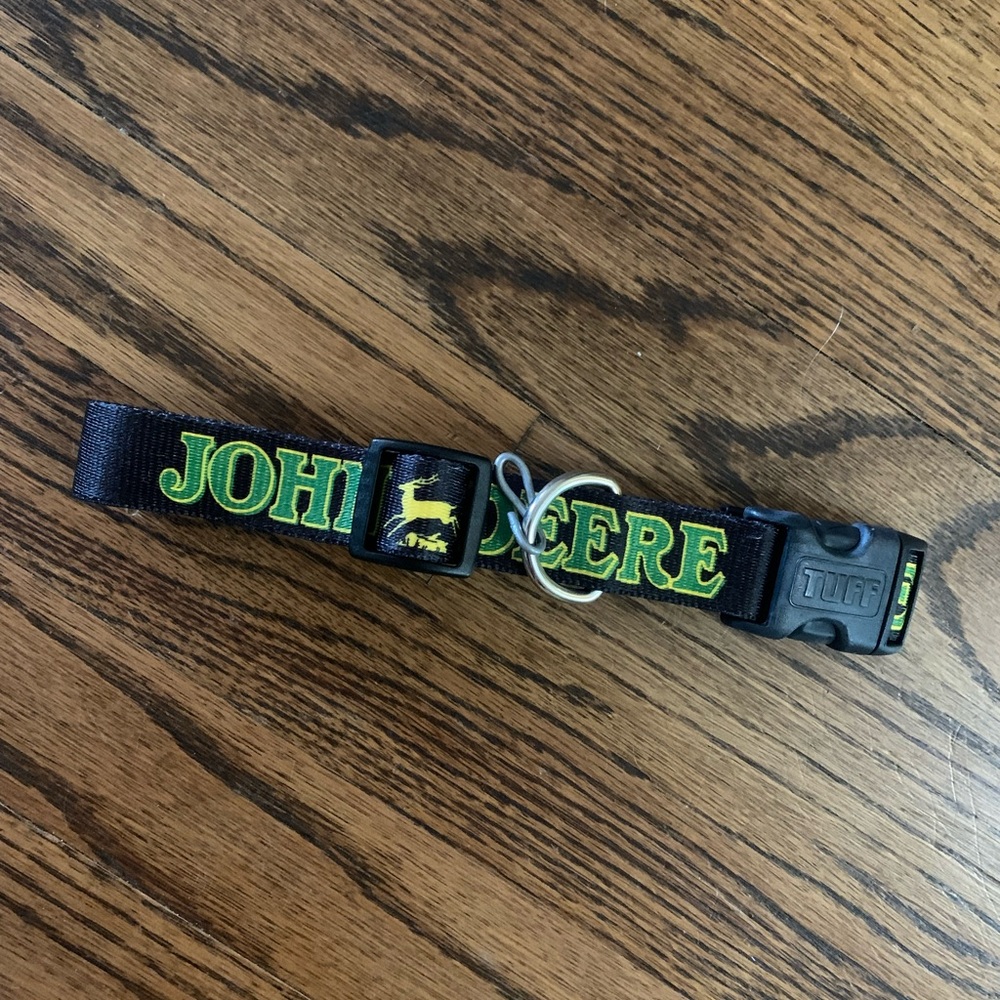 John Deere Dog Collar Black and Green